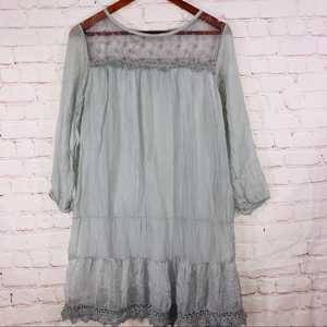 Prontomoda Giusy Silk Gray Dress‎